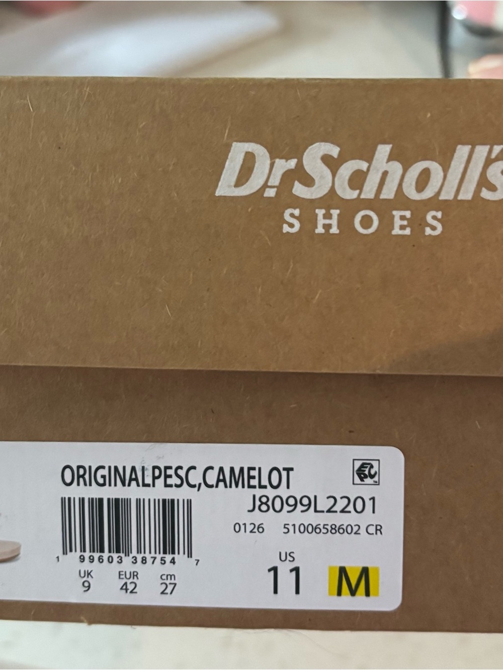 Dr. Scholl's Tan Slide Sandals with Gold Buckle - Picture 5 of 5